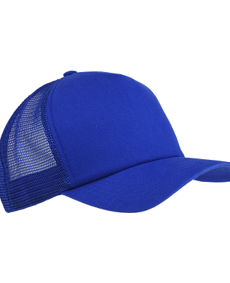 Big Accessories BX010 Twill Trucker Cap in Royal