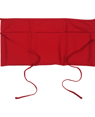 Big Accessories APR50 Waist Apron with Pockets in Red