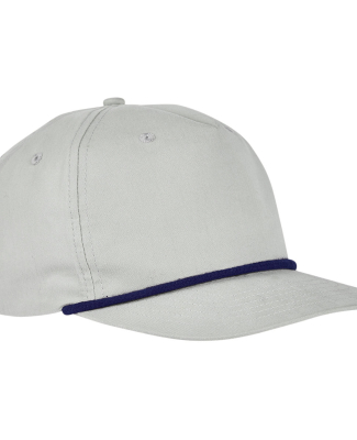 Big Accessories BA671 Golf Cap in Light grey/ navy