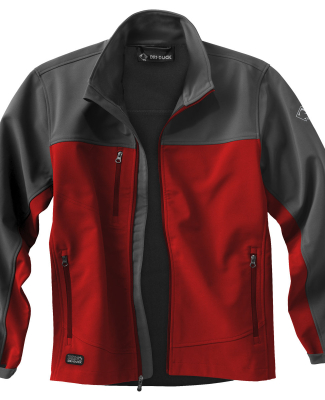 DRI DUCK 5350T Men's Tall Motion Soft Shell Jacket in Red/ charcoal