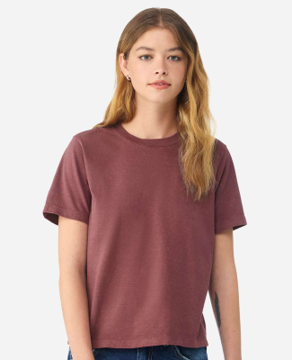 Bella + Canvas 6110GD Women's Garment-Dyed Tee in Washed maroon
