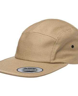 Yupoong-Flex Fit 7005 Classic Jockey Flat Bill Cap in Khaki