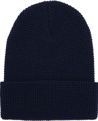 Yupoong-Flex Fit 2501K Waffle Cuffed Beanie in Navy