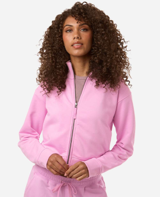 American Apparel FTJ00 Women's French Terry Full-Z in Powder pink