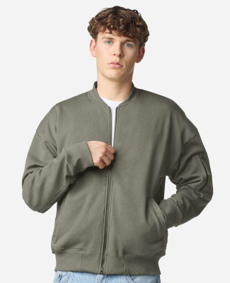 American Apparel FTJ77 Unisex French Terry Bomber  in Lieutenant