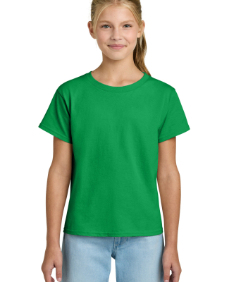 Gildan 3000B Youth Light Cotton T-Shirt in Irish green