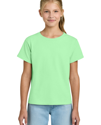 Gildan 3000B Youth Light Cotton T-Shirt in Mint green