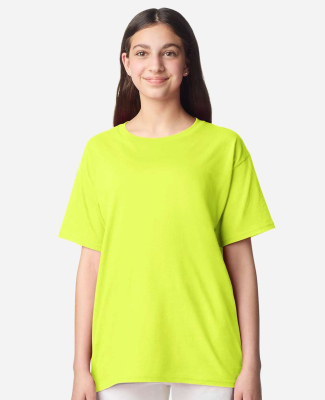 Gildan 3000B Youth Light Cotton T-Shirt in Safety green