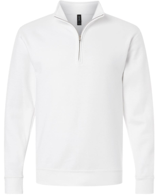 Gildan 18810 Unisex Heavy Blend™ Quarter-Zip Swe in White