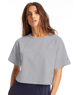 Champion Clothing T453W Women's Heritage Jersey Cr in Oxford grey