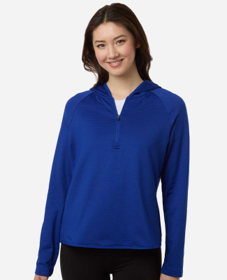 Team 365 TT200W Women's Qualify Quarter-Zip Hooded in Sport royal