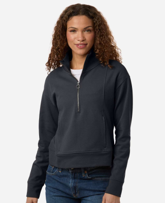 North End NE220W Women's Mantra Half-Zip Ottoman P in Carbon
