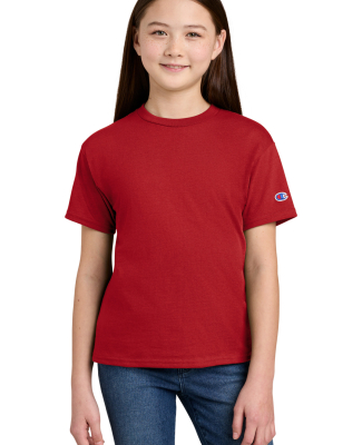Champion Clothing CH1081 Youth Jersey T-Shirt in Red
