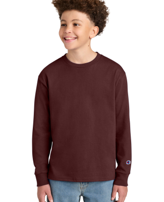 Champion Clothing CH1751 Youth Long Sleeve T-Shirt in Maroon