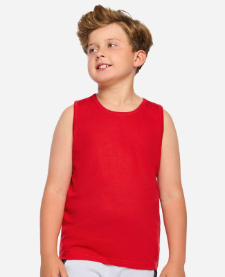 LA T 6123 Youth Fine Jersey Tank Top in Red