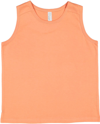 LA T 6123 Youth Fine Jersey Tank Top in Sunset