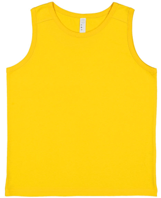LA T 6123 Youth Fine Jersey Tank Top in Yellow