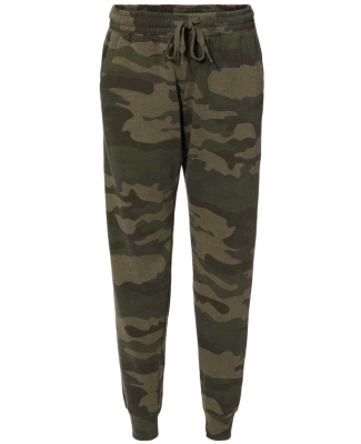Independent Trading Company PRM20PNT Women's Calif in Forest camo heather