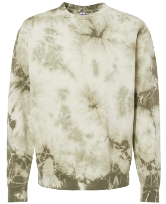 Independent Trading Company PRM3500TD Unisex Midwe in Tie dye olive