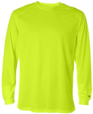 Badger Sportswear 4104 Unisex B-Core Long Sleeve T in Safety yellow