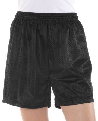 Badger Sportswear 7216 Women's Pro Mesh 5" Solid L in Black