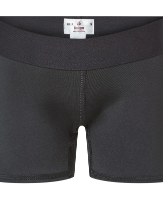 Badger Sportswear 2629 Girls' Pro-Compression Shor in Black