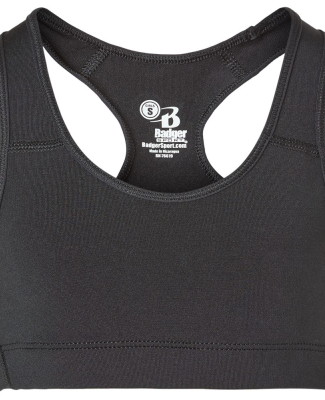 Badger Sportswear 2636 Girls' B-Sport Bra Top in Black