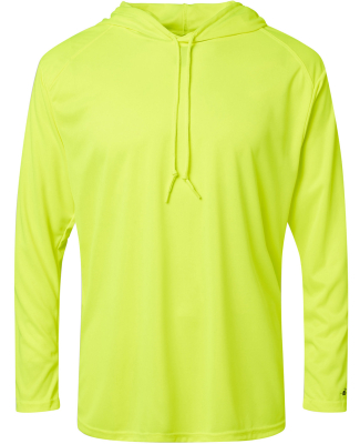 Badger Sportswear 4105 Unisex B-Core Hooded Long S in Safety yellow
