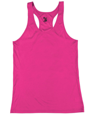 Badger Sportswear 4166 Women’s B-Core Racerback  in Hot pink