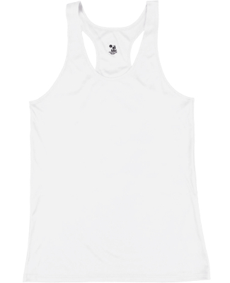 Badger Sportswear 4166 Women’s B-Core Racerback  in White