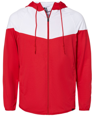 Badger Sportswear 7722 Men's Spirit Outer-Core Jac in Red/ white