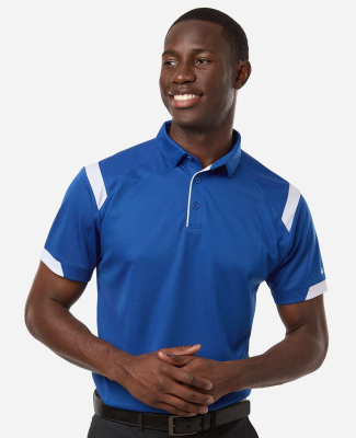 Badger Sportswear 3350 Unisex On the Rise Polo in Royal/ white