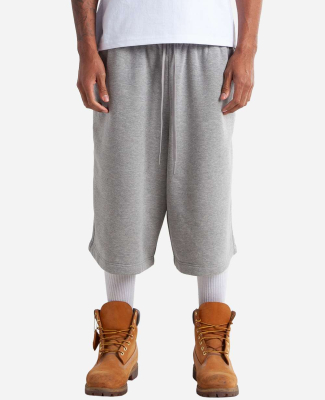 Shaka Wear SHLFBS Unisex Baggy Fleece Shorts in Heather Grey