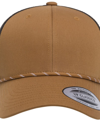 Yupoong-Flex Fit 6606BD Retro Trucker Rope Cap in Caramel/ Black
