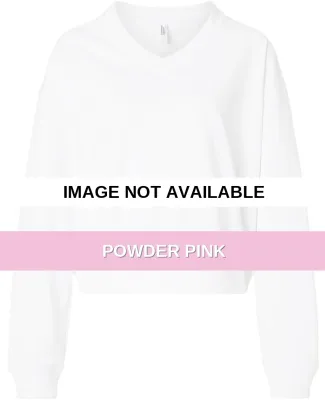 American Apparel FTV00 Women's French Terry V-Neck Powder Pink