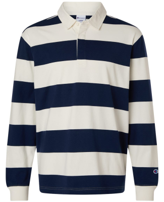 Champion Clothing CHR001 Unisex Rugby Polo in Athletic Navy/ Cream