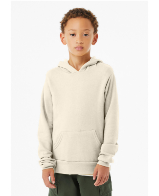 Bella + Canvas 3719Y Youth Sponge Fleece Hooded Sw in Natural