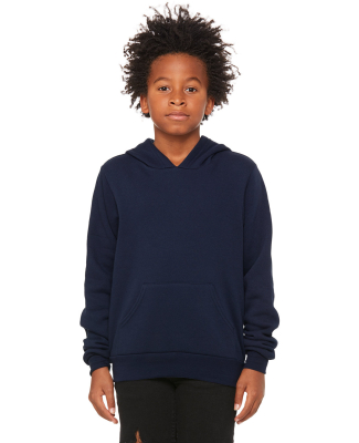 Bella + Canvas 3719Y Youth Sponge Fleece Hooded Sw in Navy
