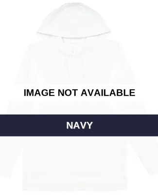 LA T 6917 Fine Jersey Long Sleeve Hooded Raglan T- Navy