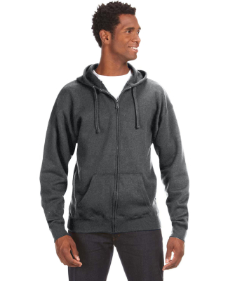 J. America - Premium Full-Zip Hooded Sweatshirt -  in Charcoal