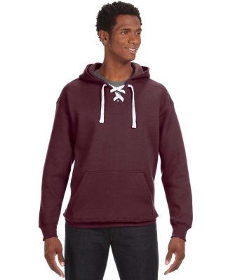 J. America - Sport Lace Hooded Sweatshirt - 8830 in Maroon