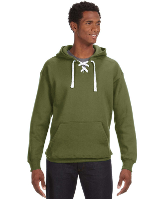 J. America - Sport Lace Hooded Sweatshirt - 8830 in Military Green