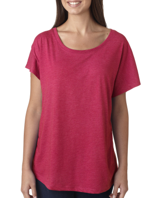 Next Level 6760 Tri-Blend Dolman in Vintage shocking pink