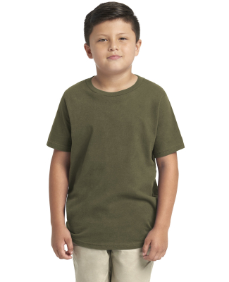 Next Level 3310 Boy's S/S Crew in Military green