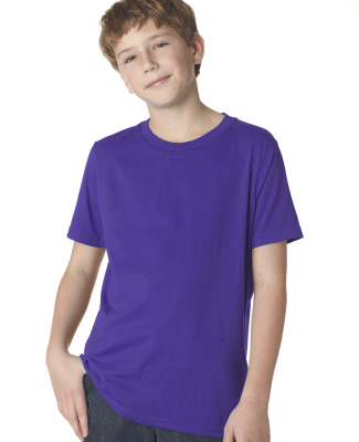 Next Level 3310 Boy's S/S Crew  in Purple rush