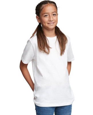Next Level 3310 Boy's S/S Crew  in White