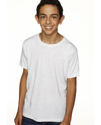 Next Level 6310 Boy's Tri-Blend Crew in Heather white
