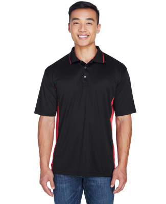 8406 UltraClub® Adult Cool & Dry Sport Two-Tone M in Black/ red