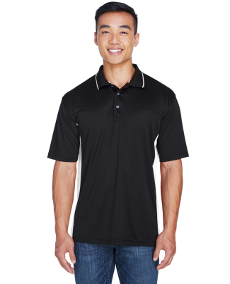 8406 UltraClub® Adult Cool & Dry Sport Two-Tone M in Black/ stone