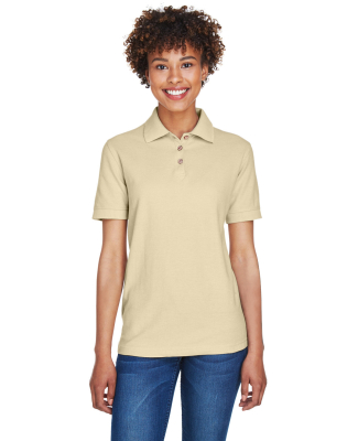 8541 UltraClub® Ladies' Whisper Pique Blend Polo in Putty